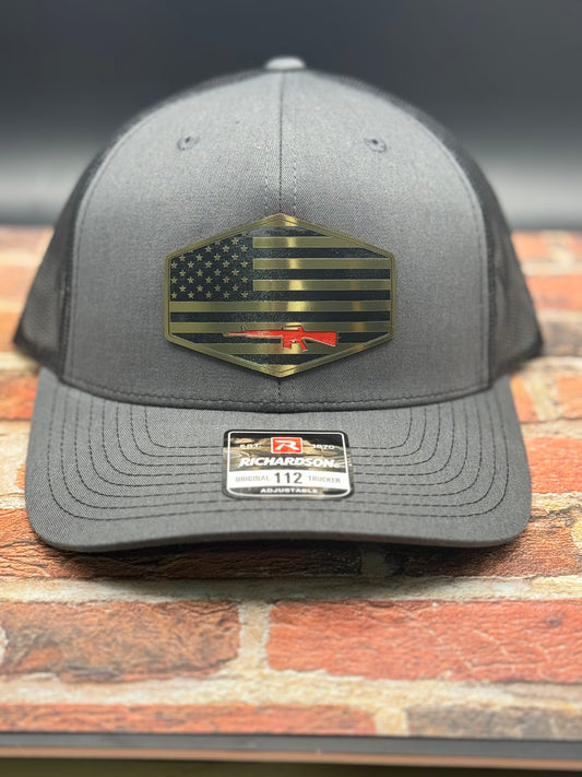 Black and Gold Flag Rifle