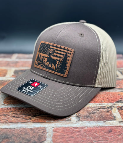 American Flag Buck Scene