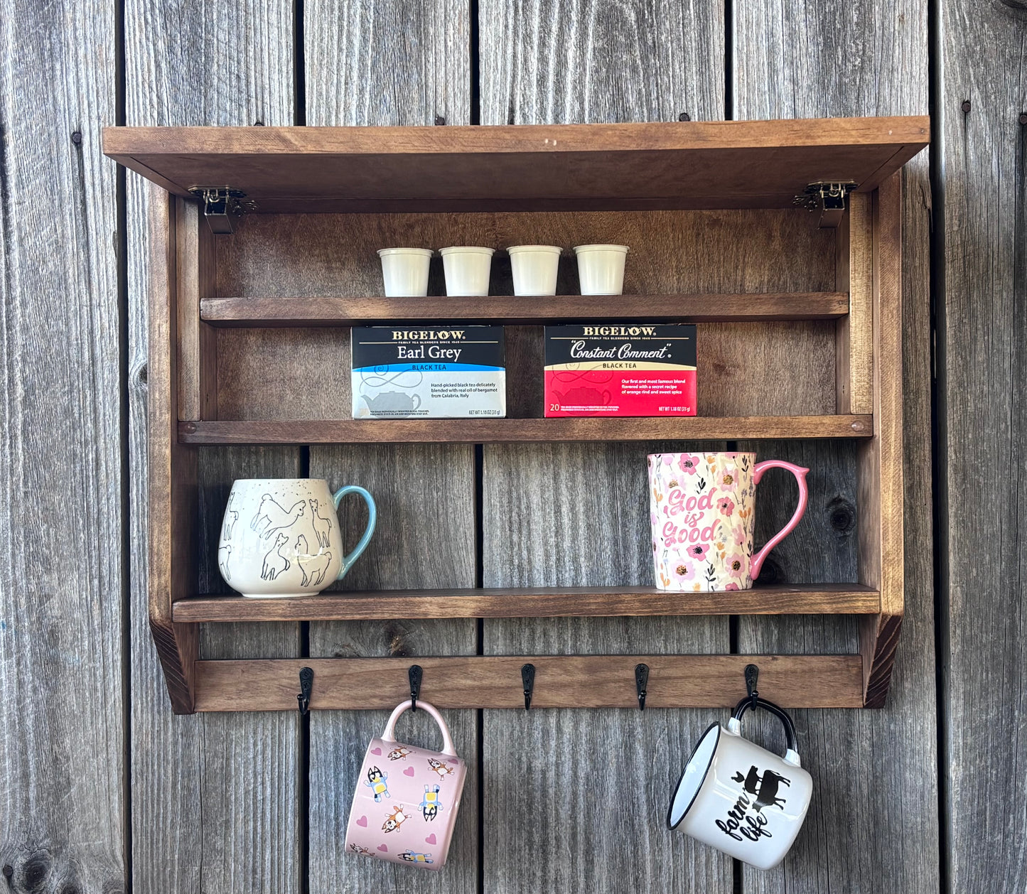 Rustic Coffee Bar Storage
