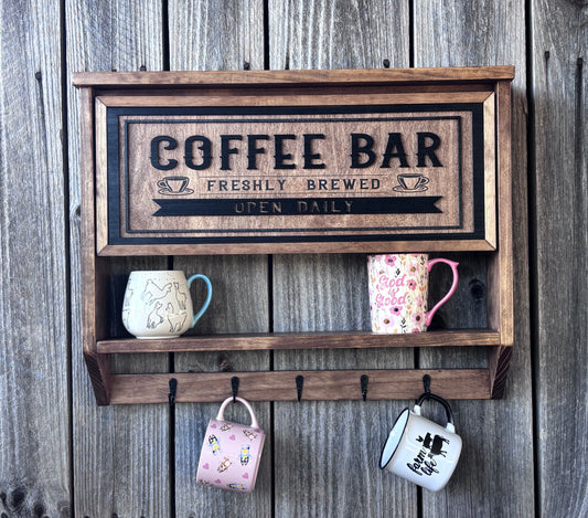 Rustic Coffee Bar Storage