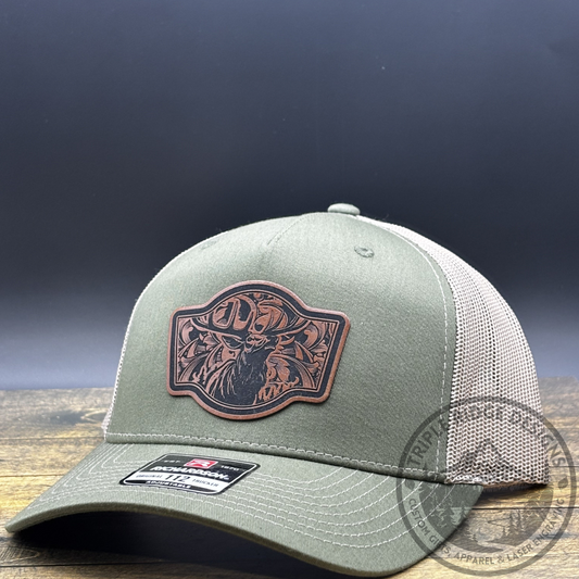 Elk Leather Patch Hat